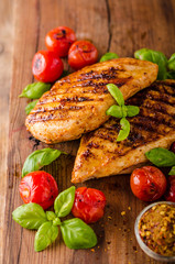 Chicken chilli steak with roasted vegetable