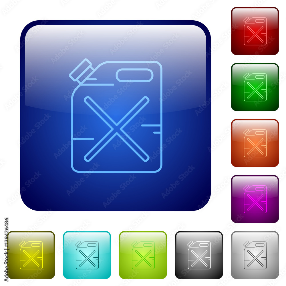 Poster gas can color square buttons
