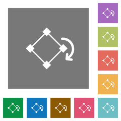 Rotate element square flat icons
