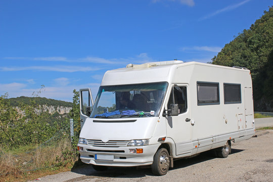 Motorhome in the Alps