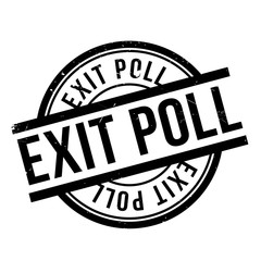 Exit Poll rubber stamp. Grunge design with dust scratches. Effects can be easily removed for a clean, crisp look. Color is easily changed.