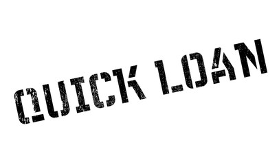 Quick Loan rubber stamp. Grunge design with dust scratches. Effects can be easily removed for a clean, crisp look. Color is easily changed.