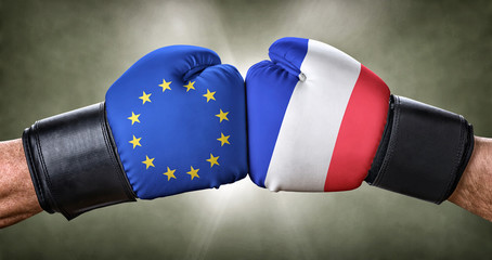 Boxkampf - Europäische Union gegen Frankreich