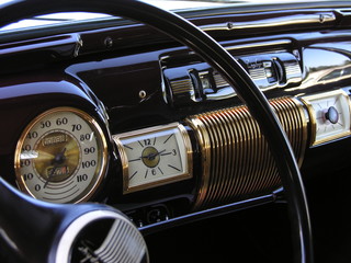 Vintage car dashboard