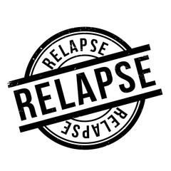 Relapse rubber stamp. Grunge design with dust scratches. Effects can be easily removed for a clean, crisp look. Color is easily changed.