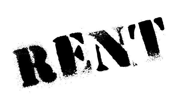 Rent rubber stamp. Grunge design with dust scratches. Effects can be easily removed for a clean, crisp look. Color is easily changed.