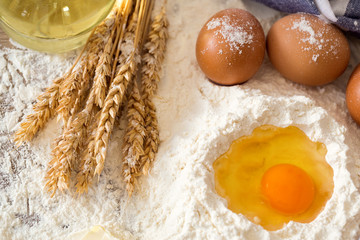 prepared ingredients for baking.