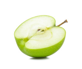 Green apple isolated on the white background