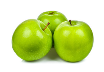 Green apple isolated on the white background