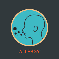 ALLERGY logo icon vector illustration