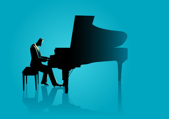 Musician playing piano © rudall30