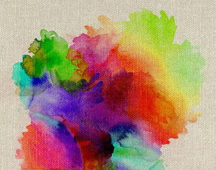 aquarell regenbogen abstrakt leinwand