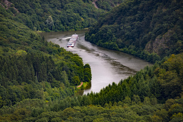 Saarschleife near Mettlach city, Germany, Saarland