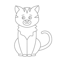 Cat for coloring book.