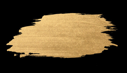 Gold watercolor texture brush stroke