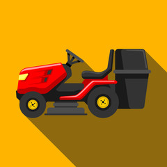 lawn tractor icon isolated on background. Modern flat pictogram, business, marketing, internet concept. Trendy Simple vector symbol for web site design or button to mobile app. Logo illustration