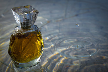 beautiful is square with women's perfume bottle