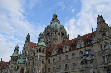 Fototapeta na wymiar New town hall in Hanover, Germany