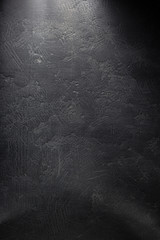 slate sign on black