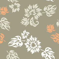 Plants, seamless pattern, wallpaper