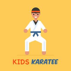 The advertisement poster of karate school