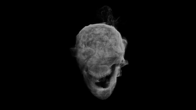 Animation head ghost skull smoke
