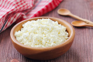 Cottage cheese in a bowl