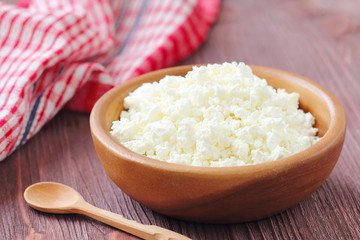 Cottage cheese in a bowl