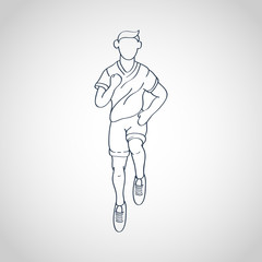 Run, running man icon logo vector