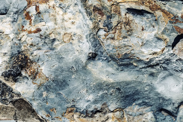 The surface of the stone with brown and gray tint