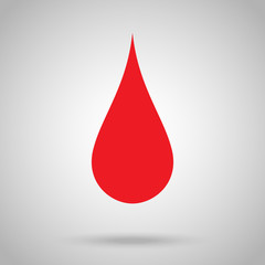 Obraz premium Red blood drop icon vector illustration. EPS 10.