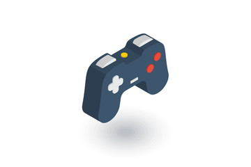 joystick, gaming isometric flat icon. 3d vector colorful illustration. Pictogram isolated on white background © Hilch
