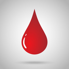 Obraz premium Blood drop isolated on white background. Vector illustration EPS 10.