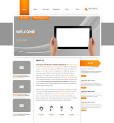 Corporate Website Template In Vector Format.