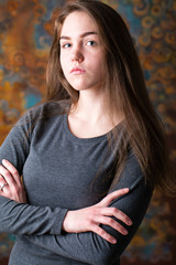 Portrait of beautiful young girl