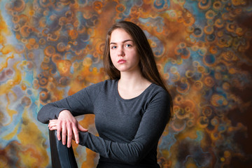 Portrait of beautiful young girl