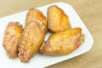 chicken mid joint wing fried