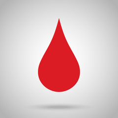 Obraz premium Blood drop isolated on white background.Medical vector illustration EPS 10.