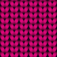 Pink knitted seamless pattern