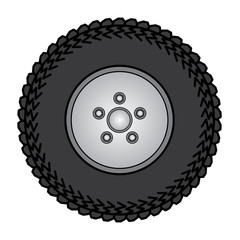 Obraz premium tires and wheels Vector Illustration 