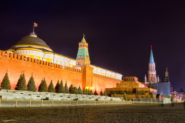 Night view of Moscow Red Square