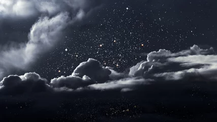 Stoff pro Meter Sternennacht mit Wolken © Zacarias da Mata