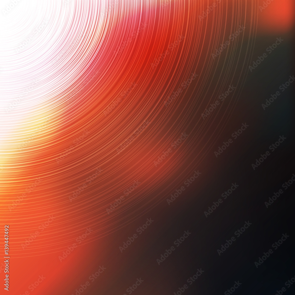Poster abstract colorful concentric circles pattern on blurred background, vector design