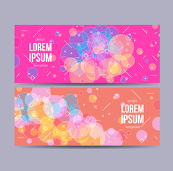 Design template with circles style. Use for Leaflet cover presentation, Banners, Placards, Posters, Flyers.