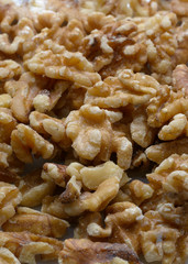 Nüsse - Walnuss geschält Horizontal Nahaufnahme