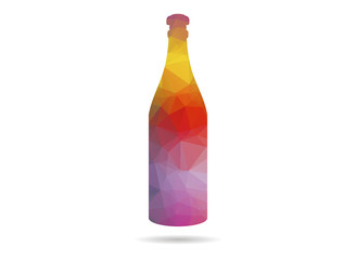 low poly bottle