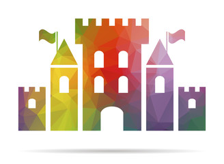 Obraz premium low poly fantasy castle