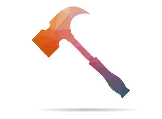 low poly hammer