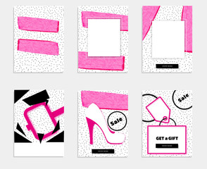 Girl Power Springtime shopping pink web sale banner