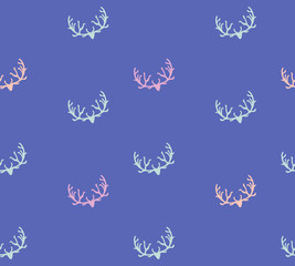 Doodle Hand Drawn Seamless Patterns with Deers